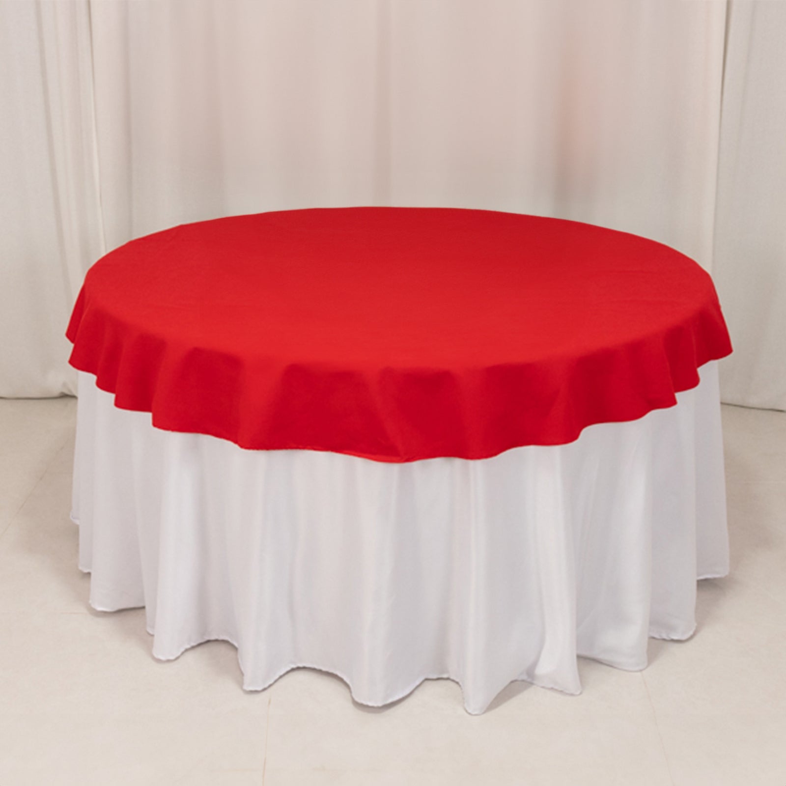 Cotton Blend 70" Round Tablecloth Red - Wrinkle - Resistant Table Cover - Bell Racket Store