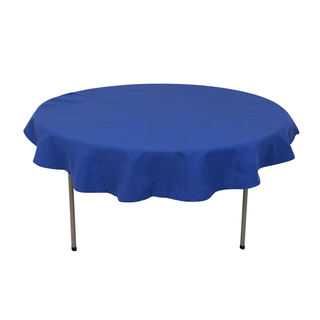 Cotton Blend 70" Round Tablecloth Royal Blue - Wrinkle - Resistant Table Cover - Bell Racket Store