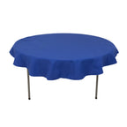 Cotton Blend 70" Round Tablecloth Royal Blue - Wrinkle - Resistant Table Cover - Bell Racket Store