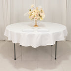 Cotton Blend 70" Round Tablecloth White - Wrinkle - Resistant Design for Everyday Use - Bell Racket Store