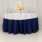 Cotton Blend 70" Round Tablecloth White - Wrinkle - Resistant Design for Everyday Use - Bell Racket Store