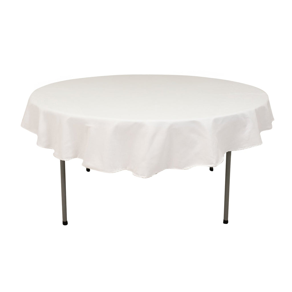 Cotton Blend 70" Round Tablecloth White - Wrinkle - Resistant Design for Everyday Use - Bell Racket Store