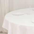 Cotton Blend 70" Round Tablecloth White - Wrinkle - Resistant Design for Everyday Use - Bell Racket Store