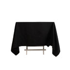 Cotton Blend 70"x70" Square Tablecloth Black - Wrinkle - Resistant Fabric Table Cover - Bell Racket Store