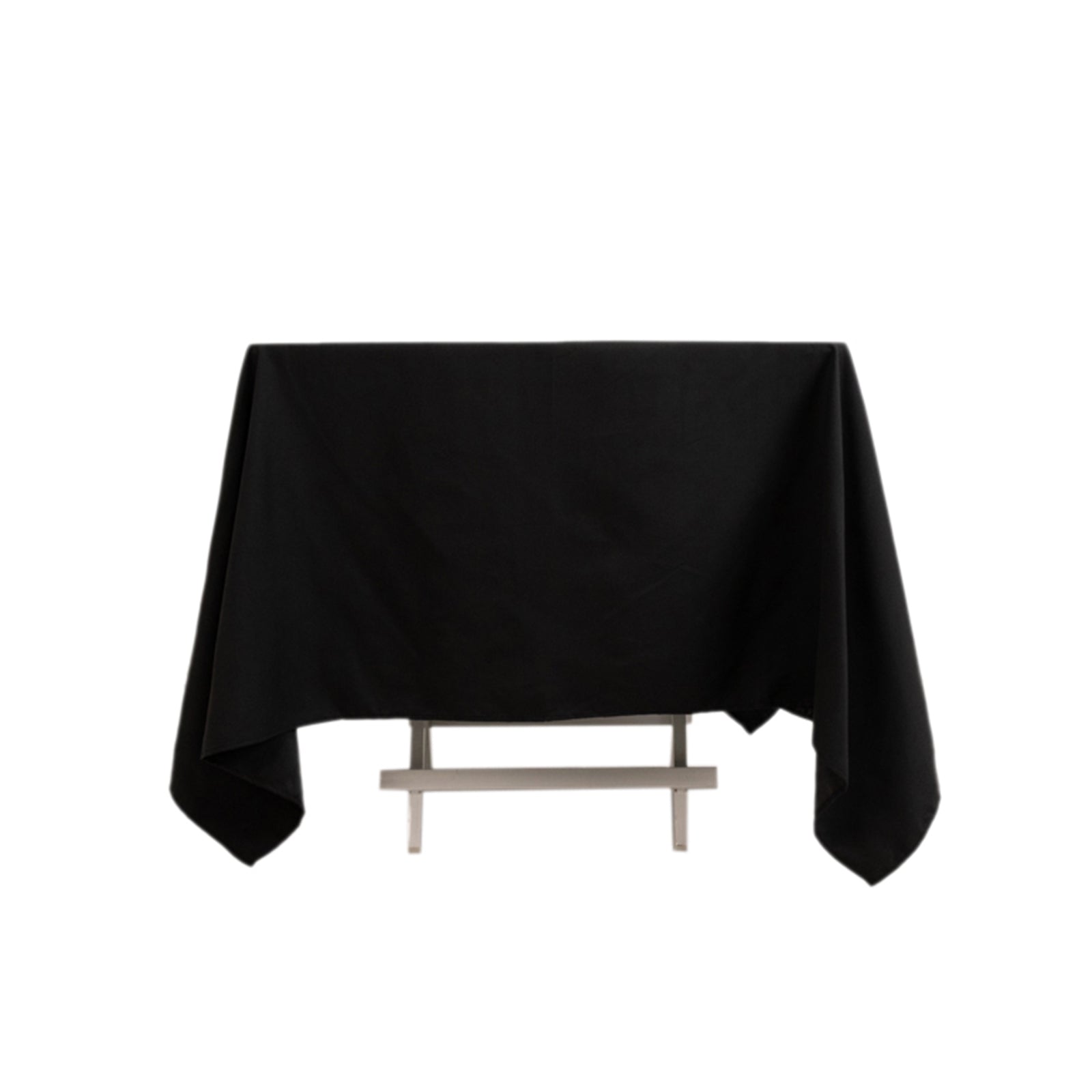 Cotton Blend 70"x70" Square Tablecloth Black - Wrinkle - Resistant Fabric Table Cover - Bell Racket Store