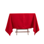 Cotton Blend 70"x70" Square Tablecloth Red - Wrinkle - Resistant Fabric Table Cover - Bell Racket Store