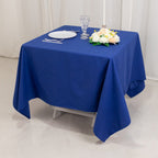 Cotton Blend 70"x70" Square Tablecloth Royal Blue - Wrinkle - Resistant Fabric Table Cover - Bell Racket Store