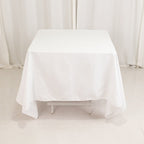 Cotton Blend 70"x70" Square Tablecloth White - Wrinkle - Resistant Fabric for Modern Table Decor - Bell Racket Store