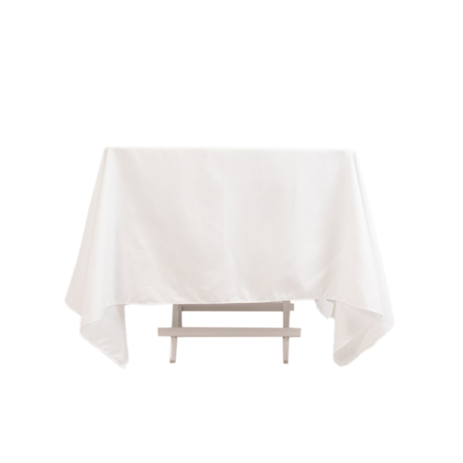 Cotton Blend 70"x70" Square Tablecloth White - Wrinkle - Resistant Fabric for Modern Table Decor - Bell Racket Store