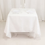 Cotton Blend 70"x70" Square Tablecloth White - Wrinkle - Resistant Fabric for Modern Table Decor - Bell Racket Store
