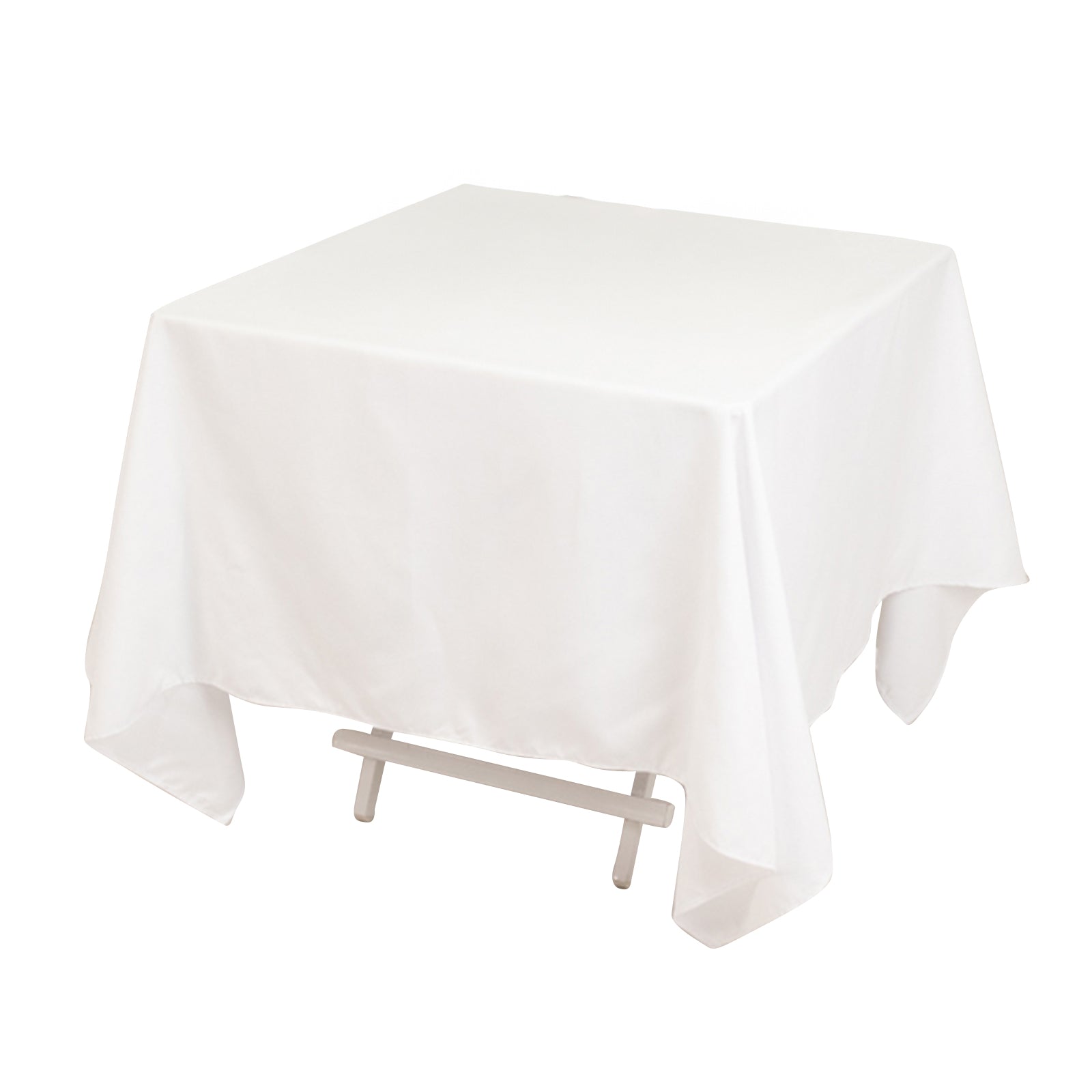 Cotton Blend 70"x70" Square Tablecloth White - Wrinkle - Resistant Fabric for Modern Table Decor - Bell Racket Store