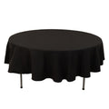 Cotton Blend 90" Round Tablecloth Black - Wrinkle - Resistant Table Cover - Bell Racket Store
