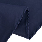 Cotton Blend 90" Round Tablecloth Navy Blue - Wrinkle - Resistant Table Cover - Bell Racket Store