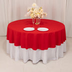 Cotton Blend 90" Round Tablecloth Red - Wrinkle - Resistant Table Cover - Bell Racket Store
