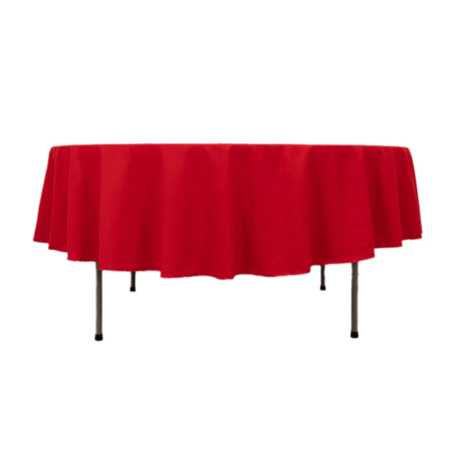 Cotton Blend 90" Round Tablecloth Red - Wrinkle - Resistant Table Cover - Bell Racket Store