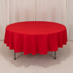 Cotton Blend 90" Round Tablecloth Red - Wrinkle - Resistant Table Cover - Bell Racket Store