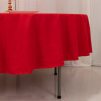 Cotton Blend 90" Round Tablecloth Red - Wrinkle - Resistant Table Cover - Bell Racket Store