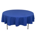 Cotton Blend 90" Round Tablecloth Royal Blue - Wrinkle - Resistant Table Cover - Bell Racket Store