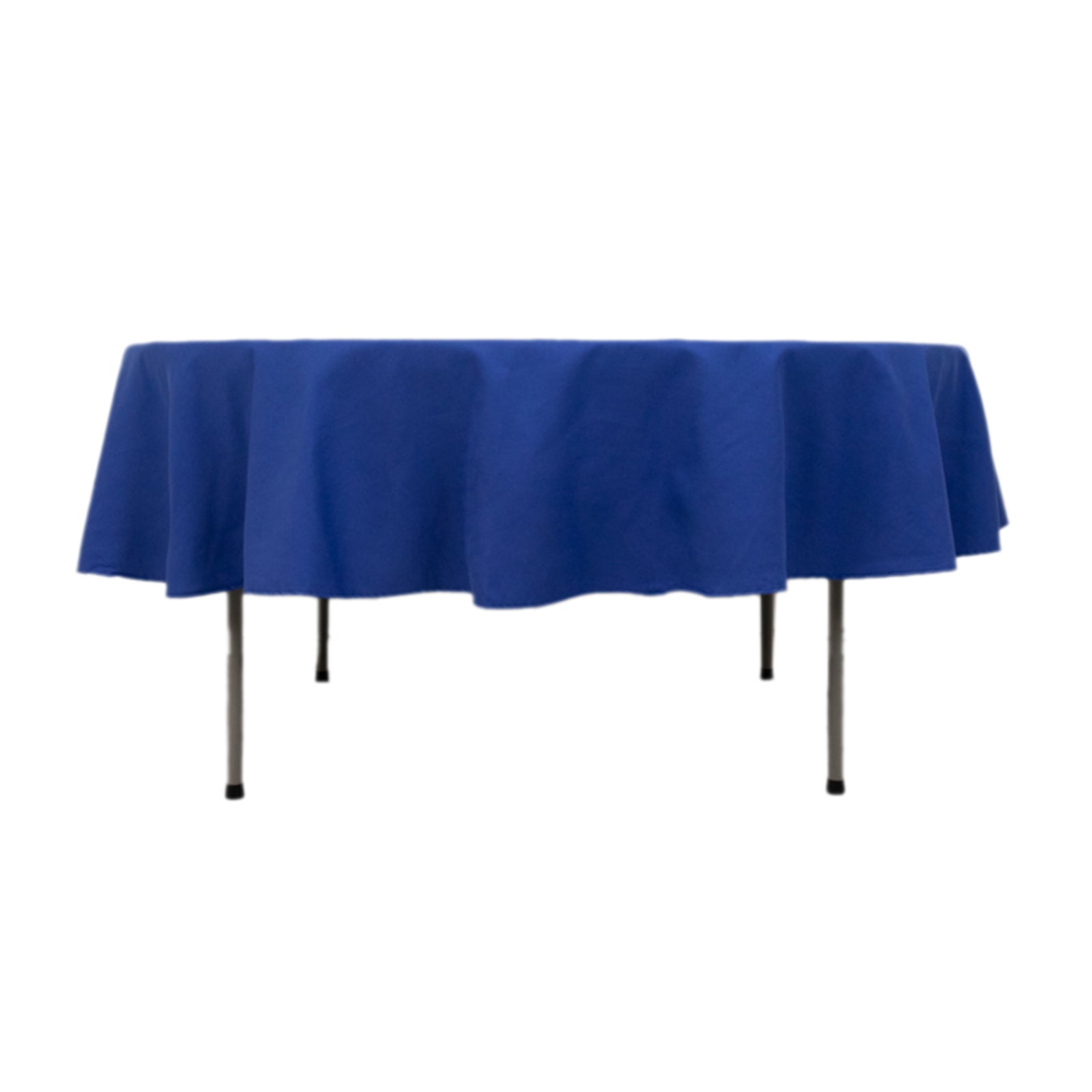 Cotton Blend 90" Round Tablecloth Royal Blue - Wrinkle - Resistant Table Cover - Bell Racket Store