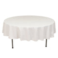 Cotton Blend 90" Round Tablecloth White - Wrinkle - Resistant Design for Versatile Settings - Bell Racket Store