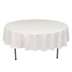 Cotton Blend 90" Round Tablecloth White - Wrinkle - Resistant Design for Versatile Settings - Bell Racket Store