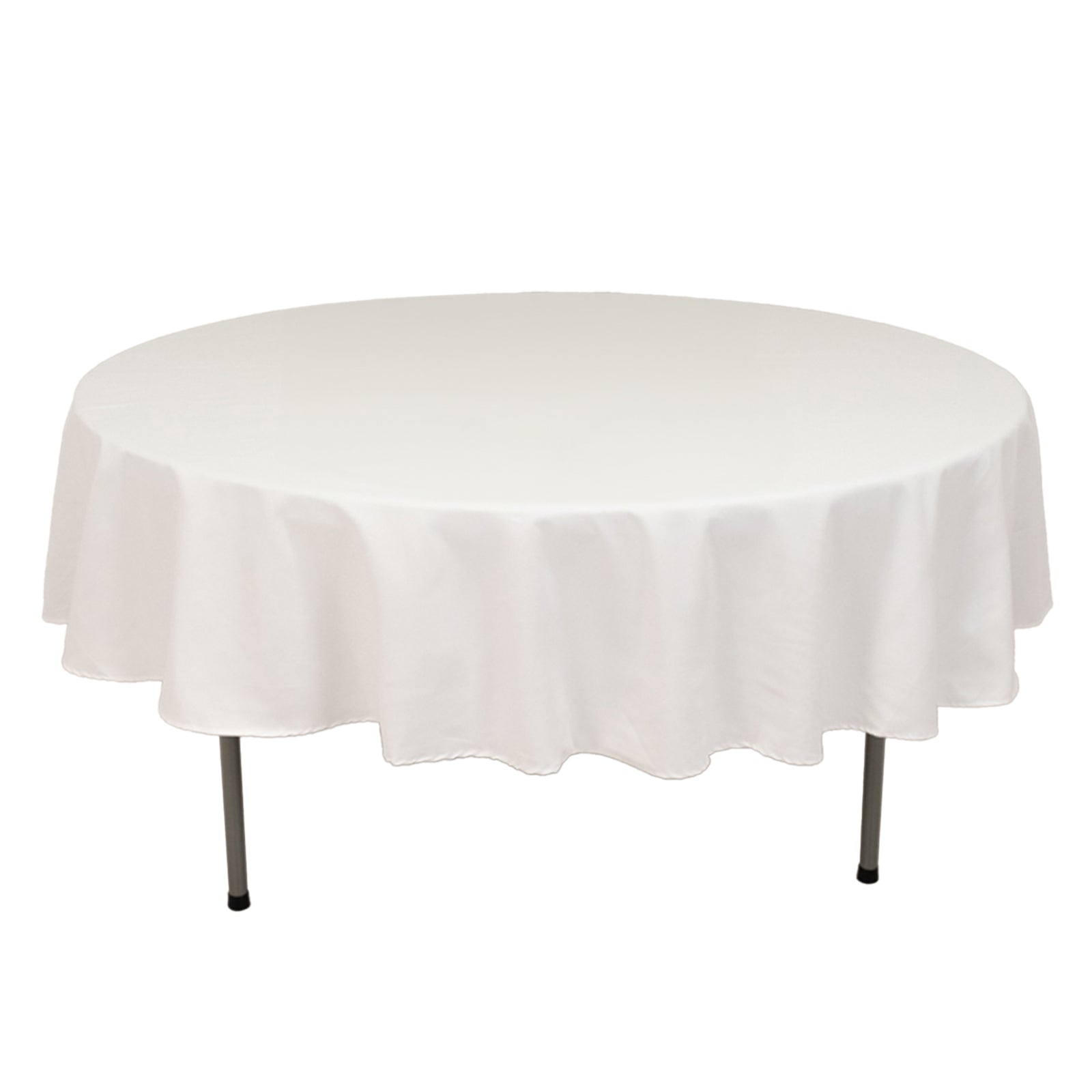 Cotton Blend 90" Round Tablecloth White - Wrinkle - Resistant Design for Versatile Settings - Bell Racket Store