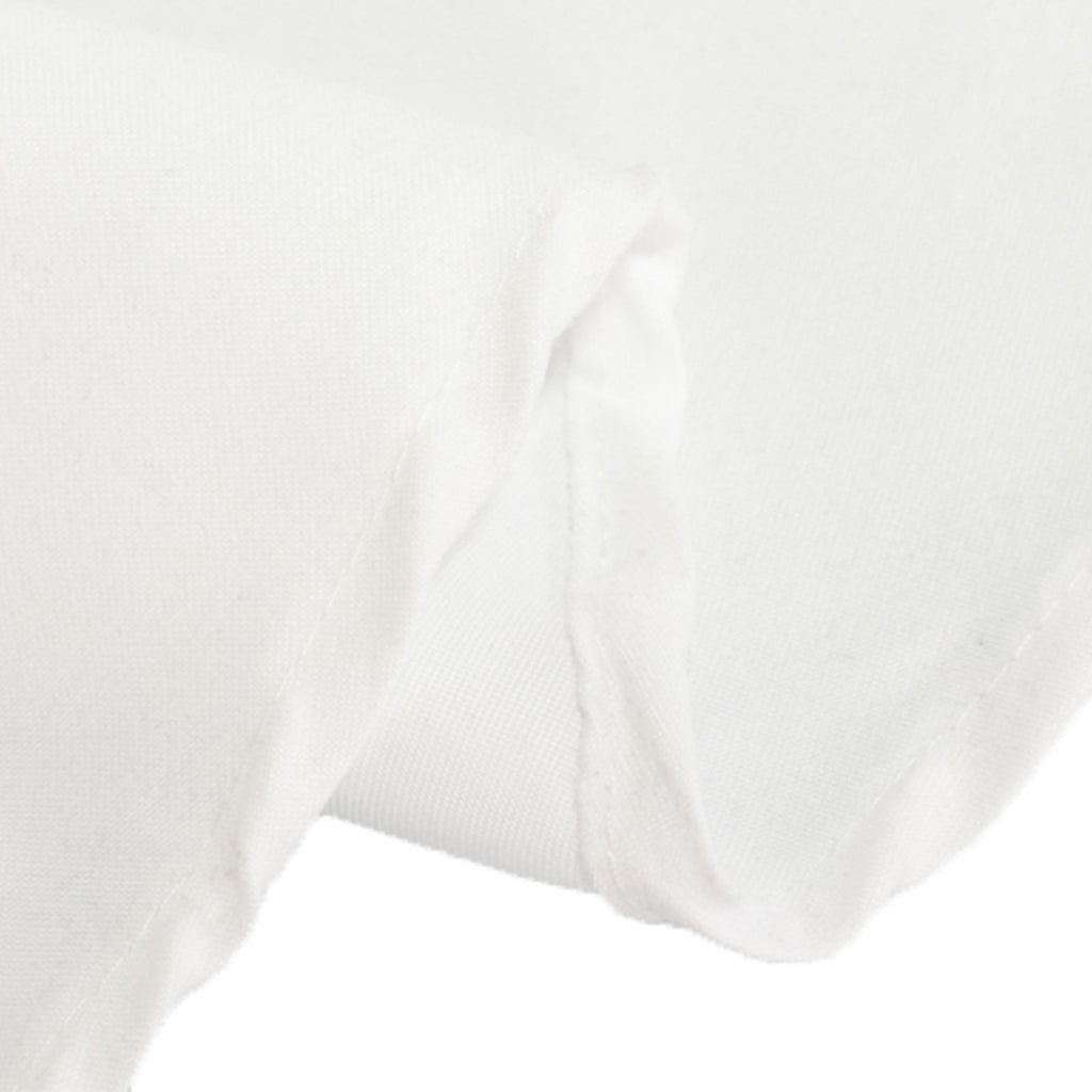 Cotton Blend 90" Round Tablecloth White - Wrinkle - Resistant Design for Versatile Settings - Bell Racket Store