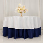 Cotton Blend 90" Round Tablecloth White - Wrinkle - Resistant Design for Versatile Settings - Bell Racket Store