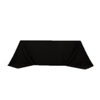 Cotton Blend 90"x132" Rectangle Tablecloth Black - Seamless Wrinkle - Resistant Table Cover - Bell Racket Store