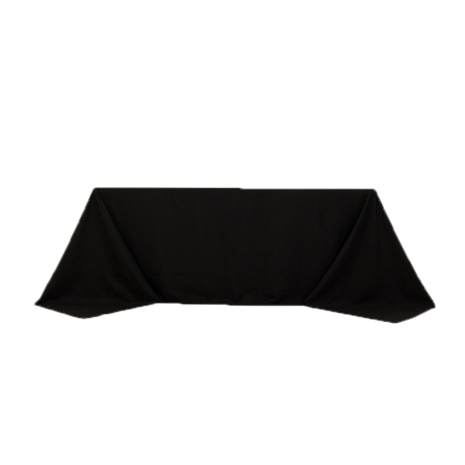 Cotton Blend 90"x132" Rectangle Tablecloth Black - Seamless Wrinkle - Resistant Table Cover - Bell Racket Store