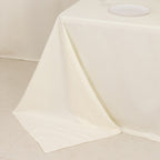 Cotton Blend 90"x132" Rectangle Tablecloth Ivory - Seamless Wrinkle - Resistant Table Cover - Bell Racket Store