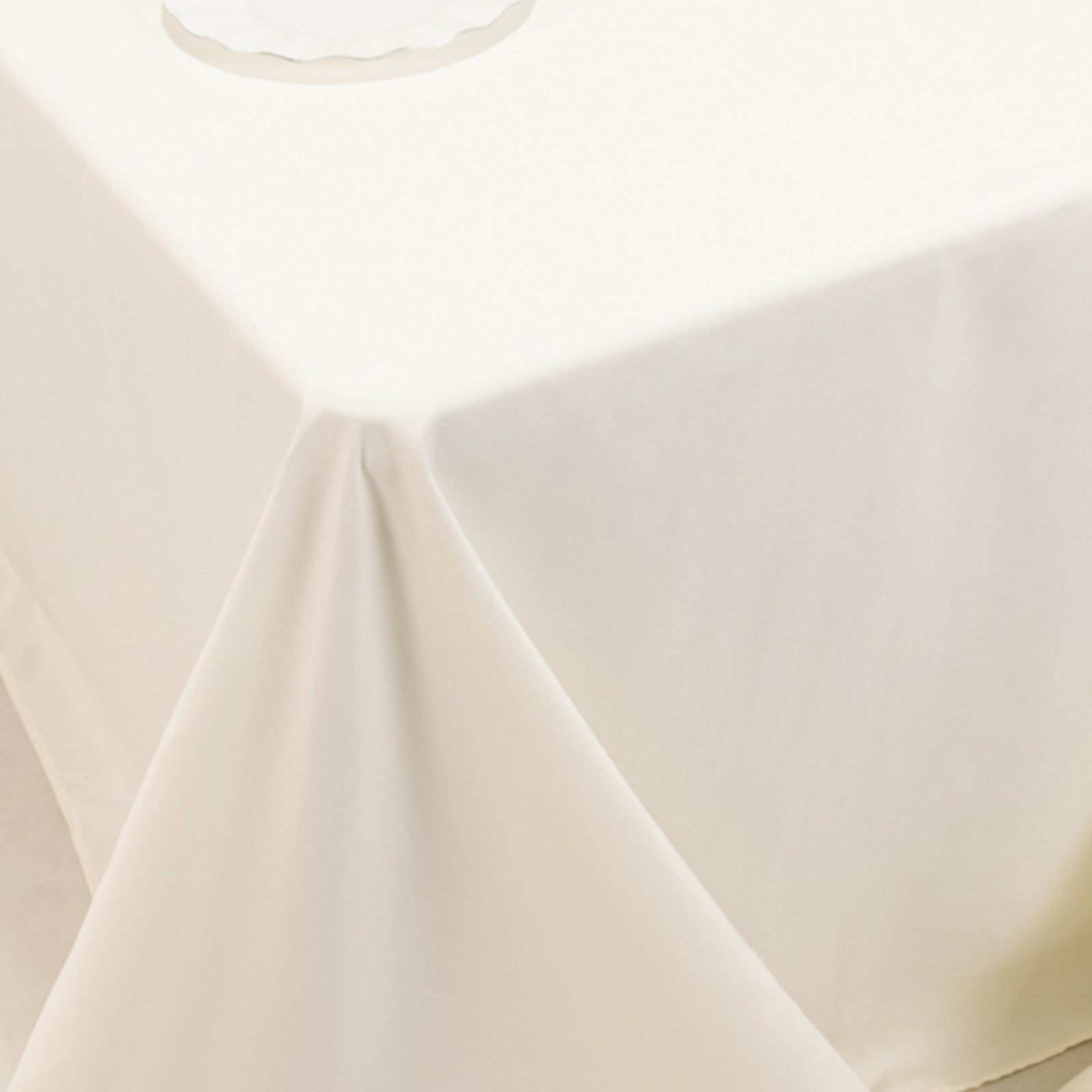 Cotton Blend 90"x132" Rectangle Tablecloth Ivory - Seamless Wrinkle - Resistant Table Cover - Bell Racket Store