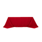 Cotton Blend 90"x132" Rectangle Tablecloth Red - Seamless Wrinkle - Resistant Table Cover - Bell Racket Store