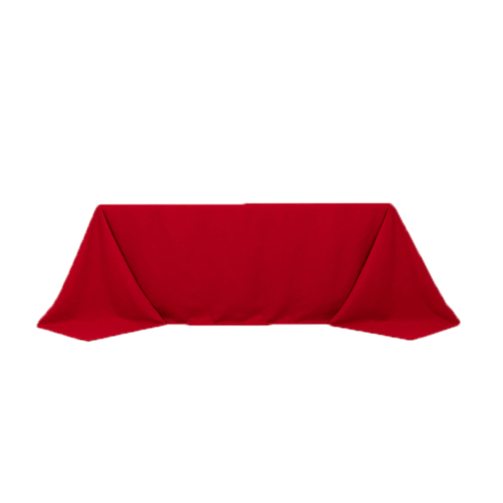 Cotton Blend 90"x132" Rectangle Tablecloth Red - Seamless Wrinkle - Resistant Table Cover - Bell Racket Store
