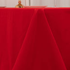 Cotton Blend 90"x132" Rectangle Tablecloth Red - Seamless Wrinkle - Resistant Table Cover - Bell Racket Store