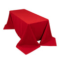 Cotton Blend 90"x132" Rectangle Tablecloth Red - Seamless Wrinkle - Resistant Table Cover - Bell Racket Store