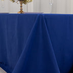 Cotton Blend 90"x132" Rectangle Tablecloth Royal Blue - Seamless Wrinkle - Resistant Table Cover - Bell Racket Store