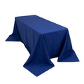 Cotton Blend 90"x132" Rectangle Tablecloth Royal Blue - Seamless Wrinkle - Resistant Table Cover - Bell Racket Store