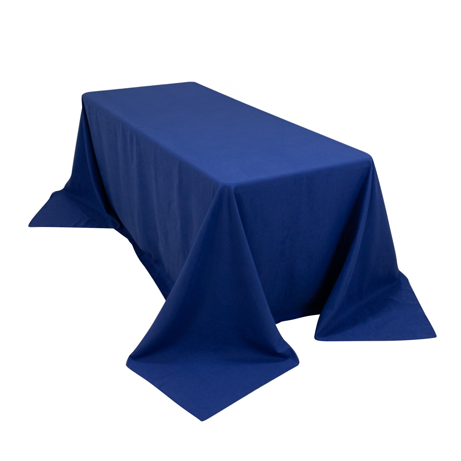 Cotton Blend 90"x132" Rectangle Tablecloth Royal Blue - Seamless Wrinkle - Resistant Table Cover - Bell Racket Store