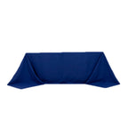 Cotton Blend 90"x132" Rectangle Tablecloth Royal Blue - Seamless Wrinkle - Resistant Table Cover - Bell Racket Store