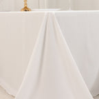 Cotton Blend 90"x132" Rectangle Tablecloth White - Seamless Wrinkle - Resistant Design for Classy Occasions - Bell Racket Store
