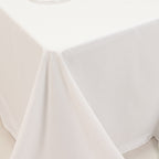 Cotton Blend 90"x132" Rectangle Tablecloth White - Seamless Wrinkle - Resistant Design for Classy Occasions - Bell Racket Store