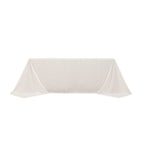 Cotton Blend 90"x132" Rectangle Tablecloth White - Seamless Wrinkle - Resistant Design for Classy Occasions - Bell Racket Store