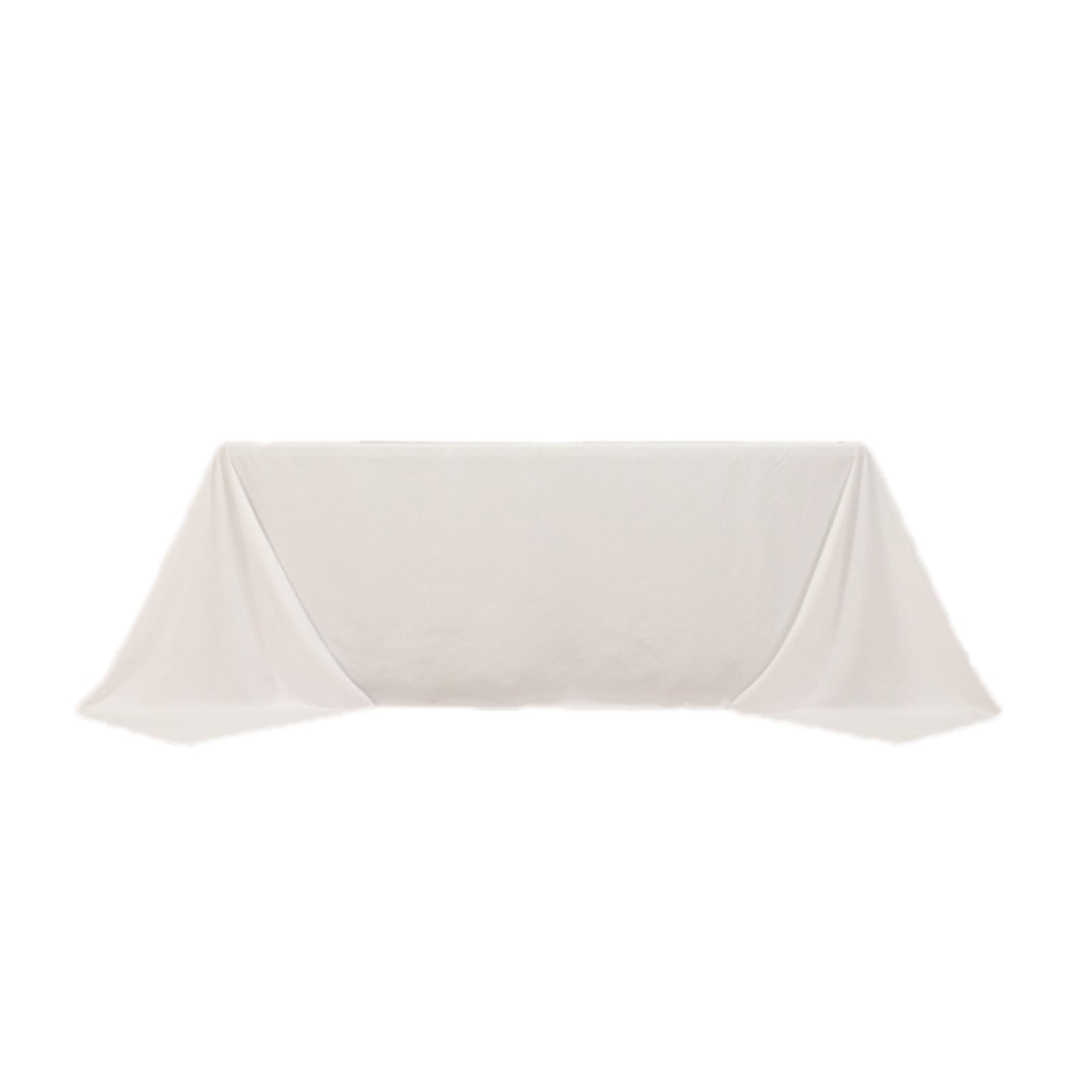 Cotton Blend 90"x132" Rectangle Tablecloth White - Seamless Wrinkle - Resistant Design for Classy Occasions - Bell Racket Store