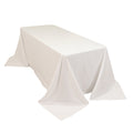 Cotton Blend 90"x132" Rectangle Tablecloth White - Seamless Wrinkle - Resistant Design for Classy Occasions - Bell Racket Store