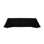 Cotton Blend 90"x156" Rectangle Tablecloth Black - Seamless Wrinkle - Resistant Table Cover - Bell Racket Store