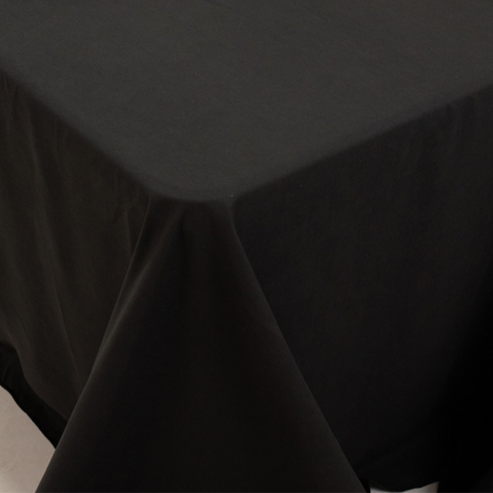 Cotton Blend 90"x156" Rectangle Tablecloth Black - Seamless Wrinkle - Resistant Table Cover - Bell Racket Store