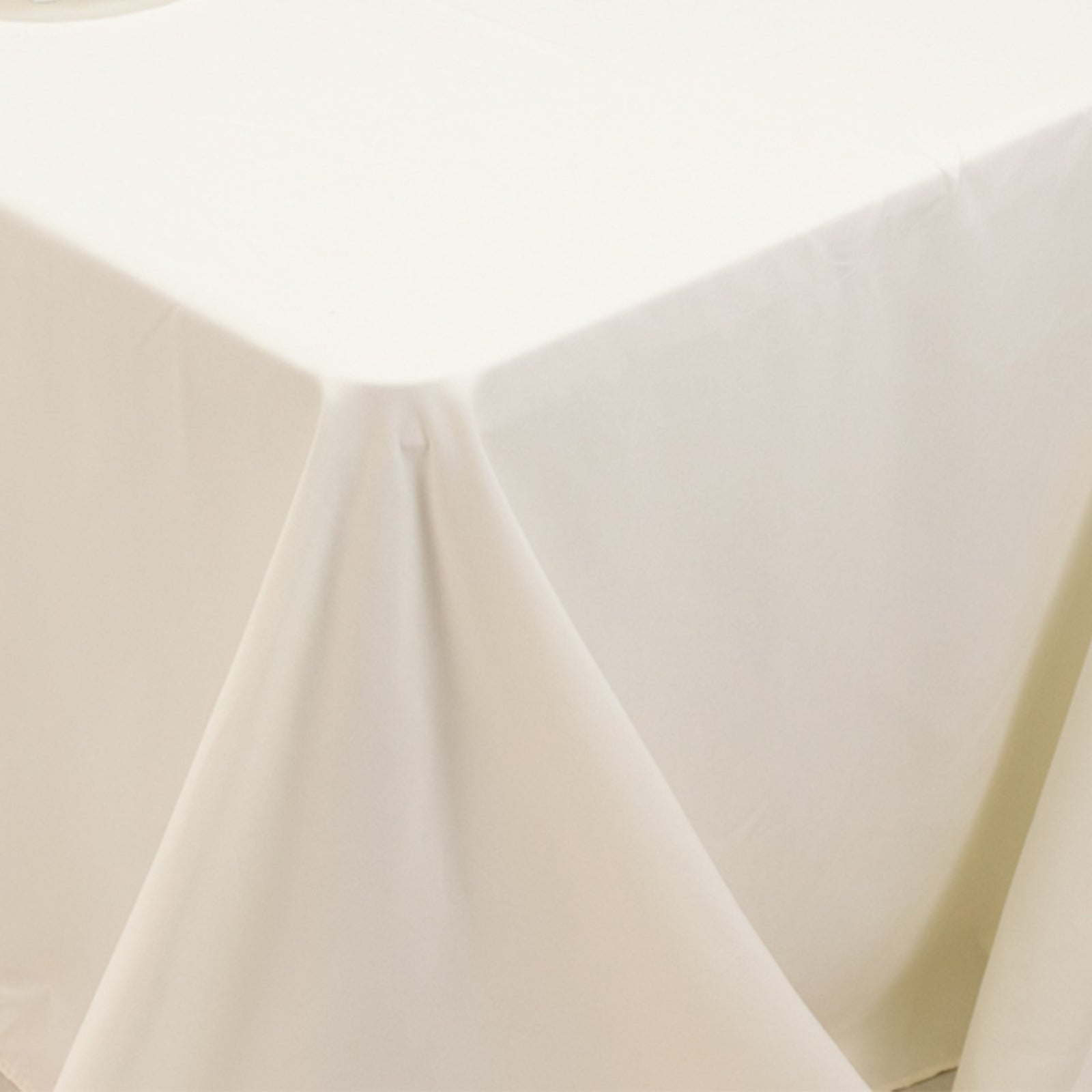 Cotton Blend 90"x156" Rectangle Tablecloth Ivory - Seamless Wrinkle - Resistant Table Cover - Bell Racket Store