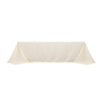 Cotton Blend 90"x156" Rectangle Tablecloth Ivory - Seamless Wrinkle - Resistant Table Cover - Bell Racket Store