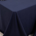 Cotton Blend 90"x156" Rectangle Tablecloth Navy Blue - Seamless Wrinkle - Resistant Table Cover - Bell Racket Store